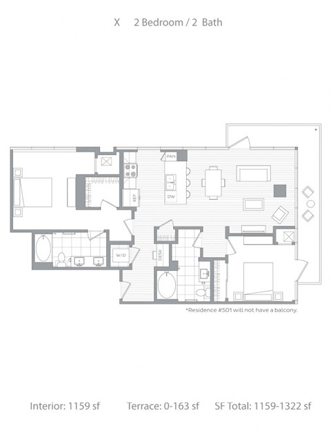 X 2 bedroom 2 bath at Stanza Little Italy, California, 92101